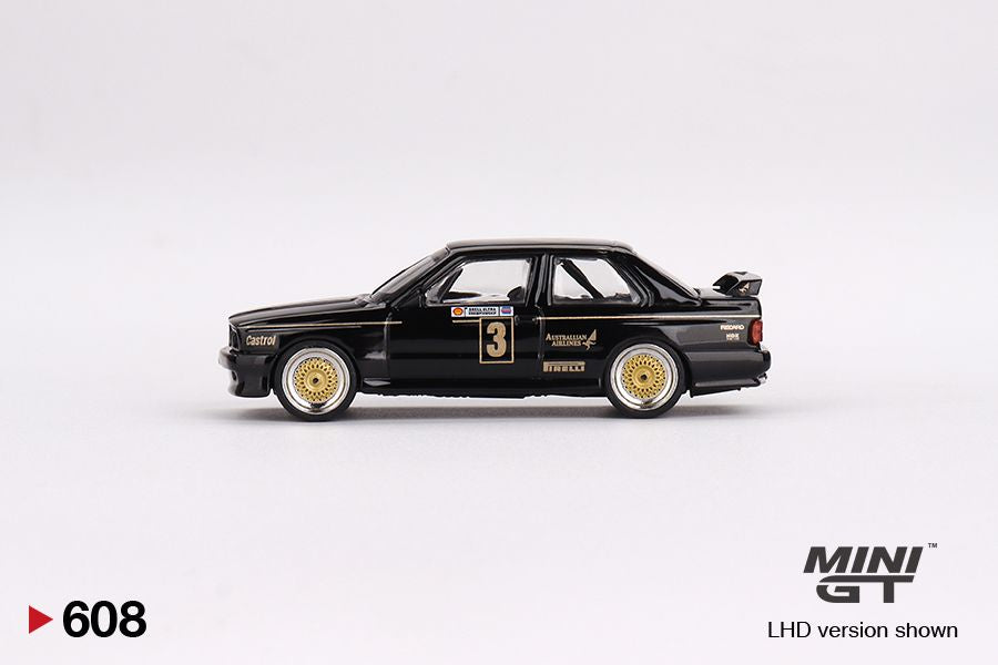 1/64 Mini GT #608 BMW M3 #3 JPS Team BMW 1987 ATCC Championship Winner -Australia Exclusive Limited Edition MGT00608