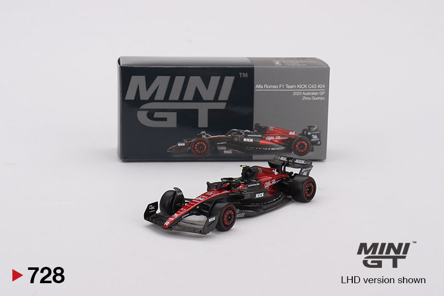 1/64 Mini GT #728 Alfa Romeo C43 #24 Zhou Guanyu 2023 F1 2023 Australian GP Limited Edition mgt00728