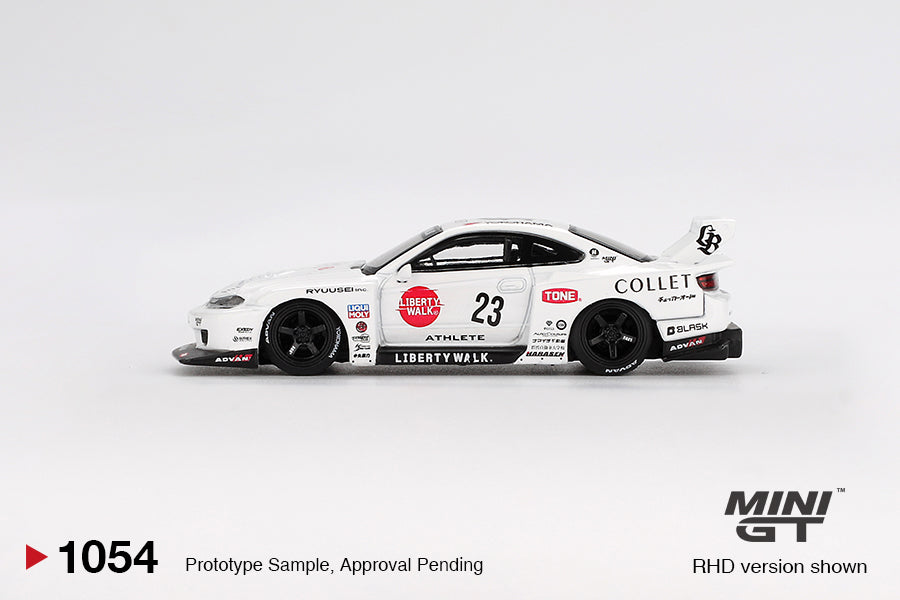 1:64 Mini GT #1054 Nissan LB-Super Silhouette S15 SILVIA ATHLETE White Limited Edition mgt01054