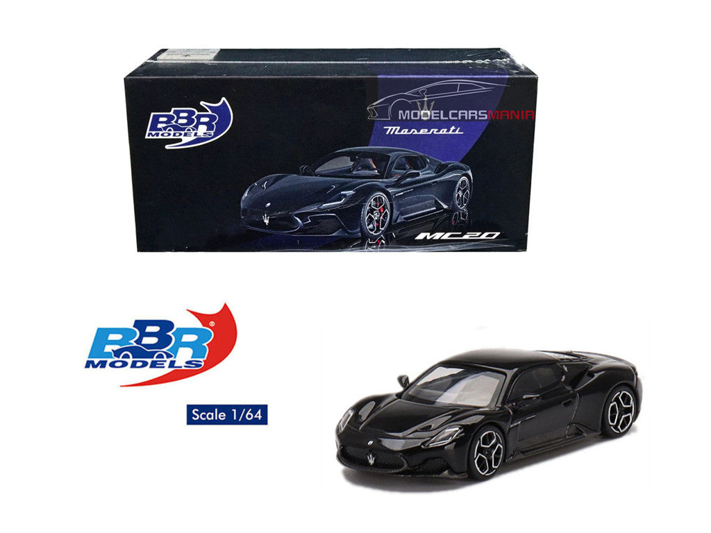 1/64 BBR Models Maserati MC20 Nero Enigma Black BBRDIE6402