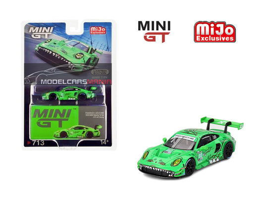 1/64 Mini GT #713 Porsche 911 GT3 R #80 GTD AO Racing 2023 IMSA Sebring 12 Hrs Limited Edition mgt00713