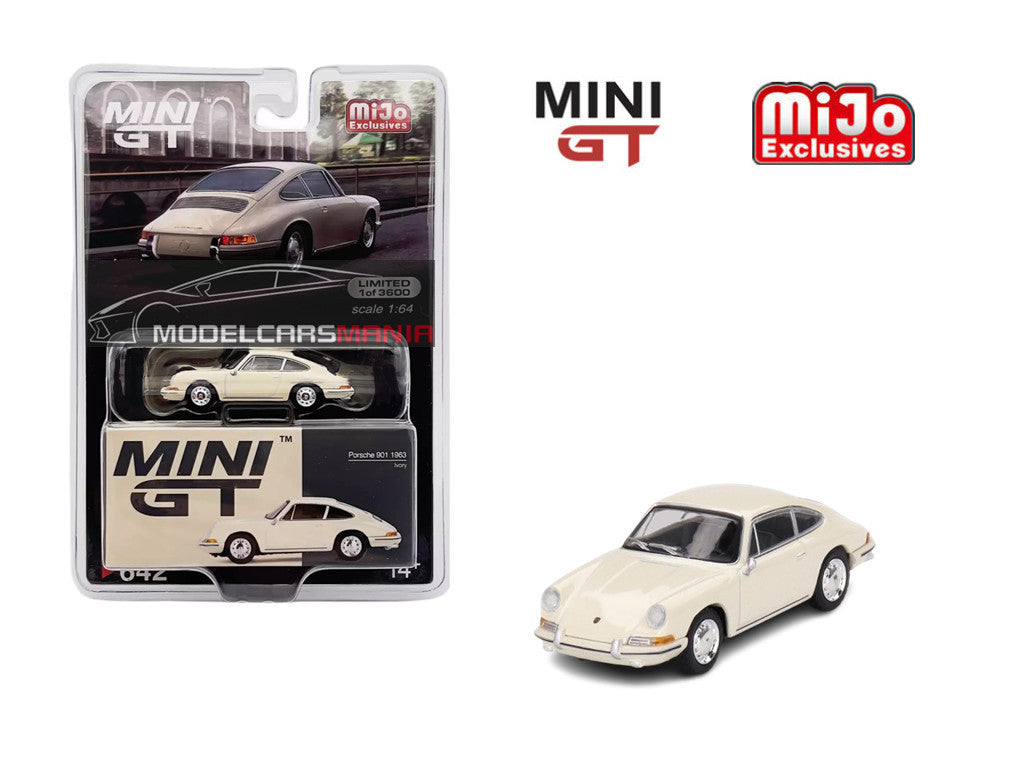 1:64 Mini GT #642 1963 Porsche 901 – Ivory Limited Edition MGT00642