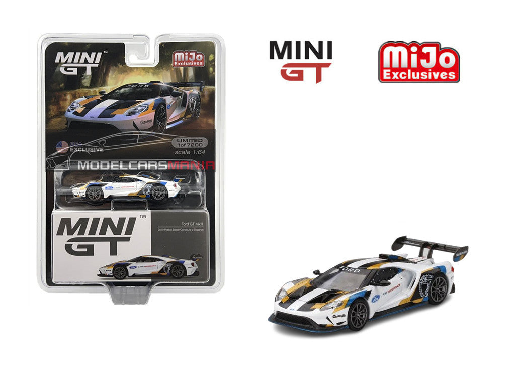 1:64 Mini GT #293 World Wide Ford GT MK II 2019 Pebble Beach Concours d'Elegance Limited Edition mgt00293