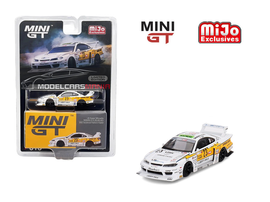 1/64 Mini GT #618 Nissan LB-Super Silhouette S15 SILVIA #23 2022 Goodwood Festival of Speed Limited Edition mgt00618