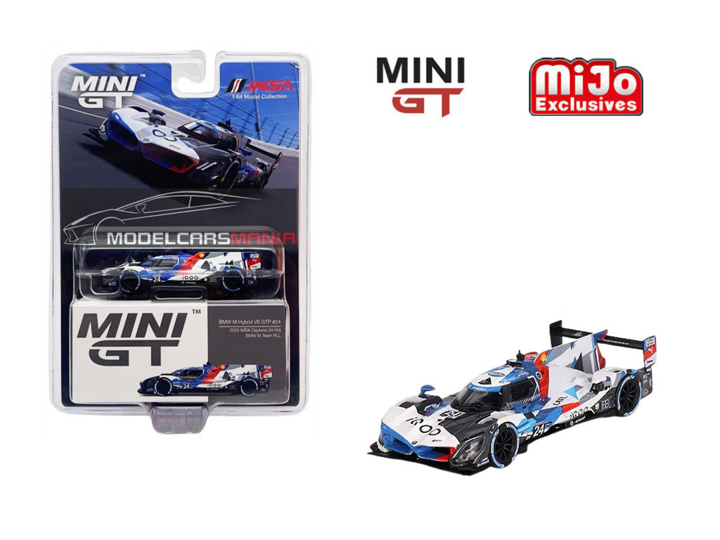 1/64 Mini GT #670 BMW M Hybrid V8 GTP #24 BMW M Team RLL 2023 IMSA Daytona 24 Hrs Limited Edition mgt00670