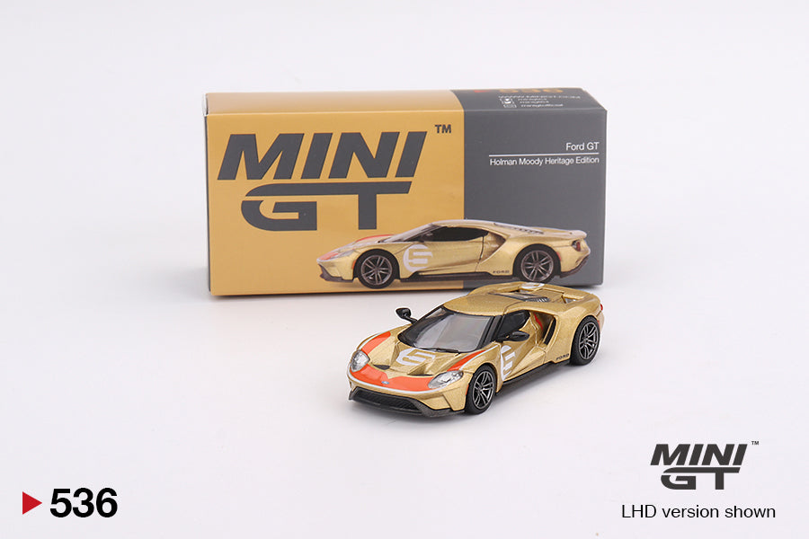 1:64 Mini GT #536 Ford GT Holman Moody Heritage Edition Gold Limited Edition MGT00536