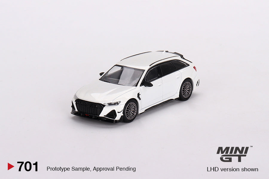 1/64 Mini GT#701 Audi ABT RS6-R Glacier White Metallic Limited Edition mgt00701