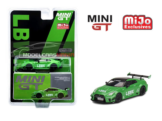 1:64 Mini GT #437 LB-Silhouette WORKS GT NISSAN 35GT-RR Ver.2 Apple Green Limited Edition mgt00437