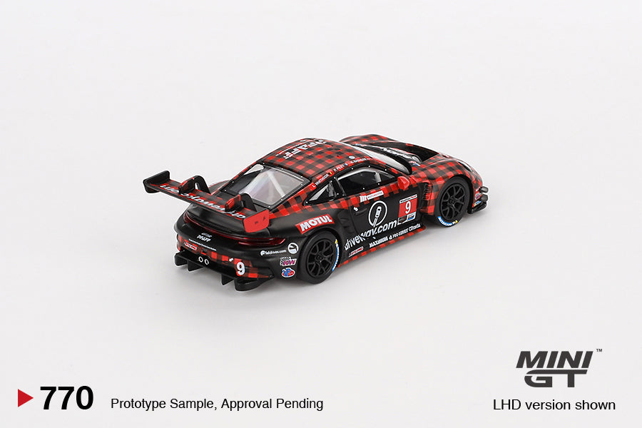 1/64 Mini GT#770 Porsche 911 GT3 R #9 GTD PRO Pfaff Motorsports IMSA 2023 Sebring 12 Hrs. Winner  mgt00770