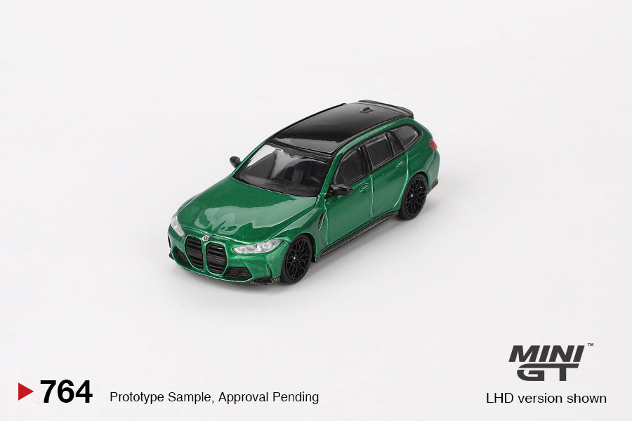 1/64 Mini GT #764 BMW M3 Competition Touring Isle of Man – Green Metallic Limited Edition mgt00764