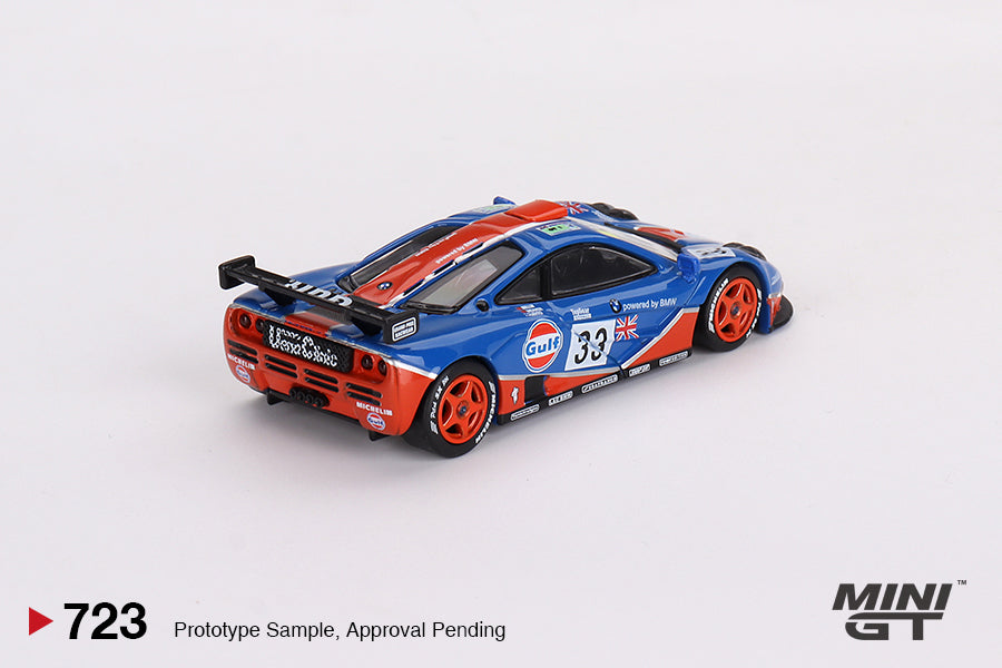 1:64 Mini GT #723 McLaren F1 GTR #33 1996 Le Mans 24Hr GULF Limited Edition mgt00723