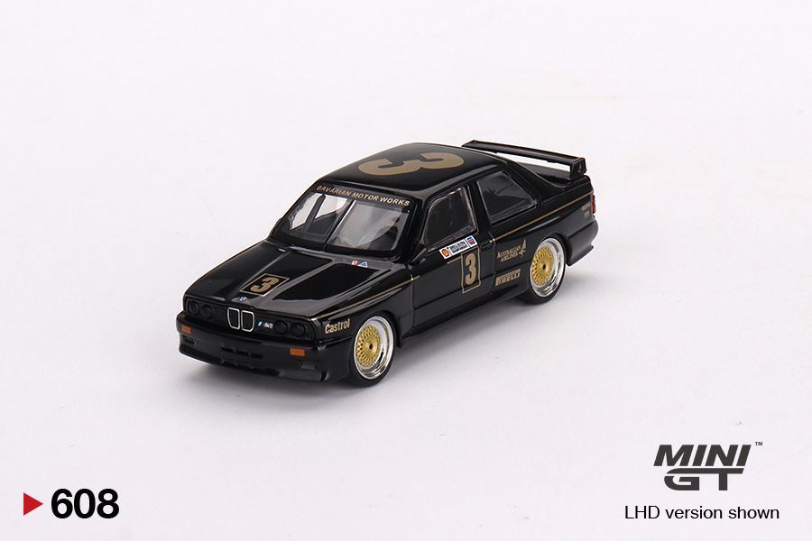 1/64 Mini GT #608 BMW M3 #3 JPS Team BMW 1987 ATCC Championship Winner -Australia Exclusive Limited Edition MGT00608