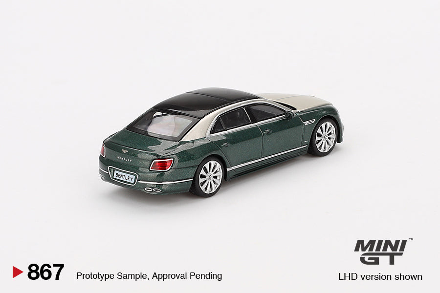 1:64 Mini GT #867 Bentley Flying Spur White Sand Verdant Limited Edition mgt00867