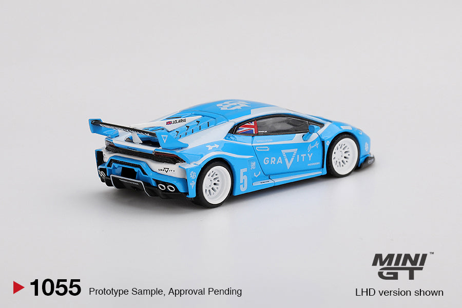 1:64 Mini GT #1055 LB★WORKS Lamborghini Huracán GT GRAVITY Blue Limited Edition mgt01055