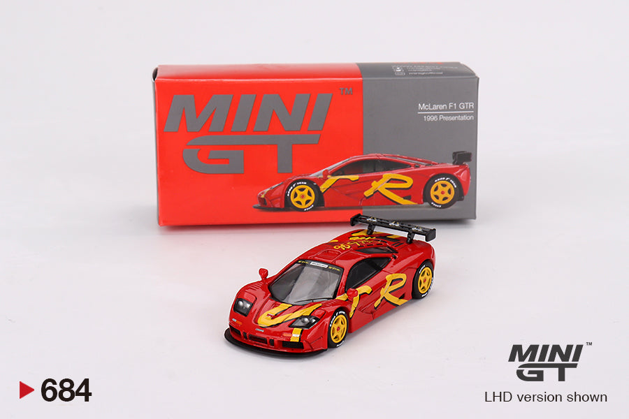 1:64 Mini GT#684 McLaren F1 GTR 1996 Presentation Limited Edition MGT00684