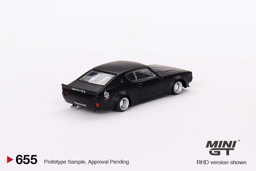 1:64 Mini GT #655 Nissan Skyline Kenmeri Liberty Walk Matt Black Limited Edition MGT00655