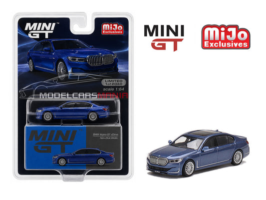 1:64 Mini GT #471 BMW Alpina B7 xDrive Alpina Blue Metallic MGT00471