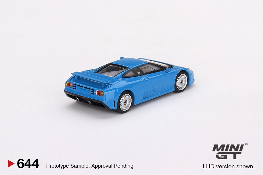 1:64 Mini GT #644 Bugatti EB110 GT – Blu Bugatti Limited Edition mgt00644