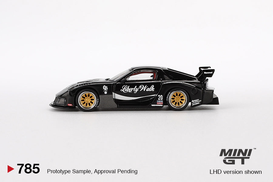 1:64 Mini GT #785 MAZDA RX-7 LB-Super Silhouette Liberty Walk Black Limited Edition mgt00785