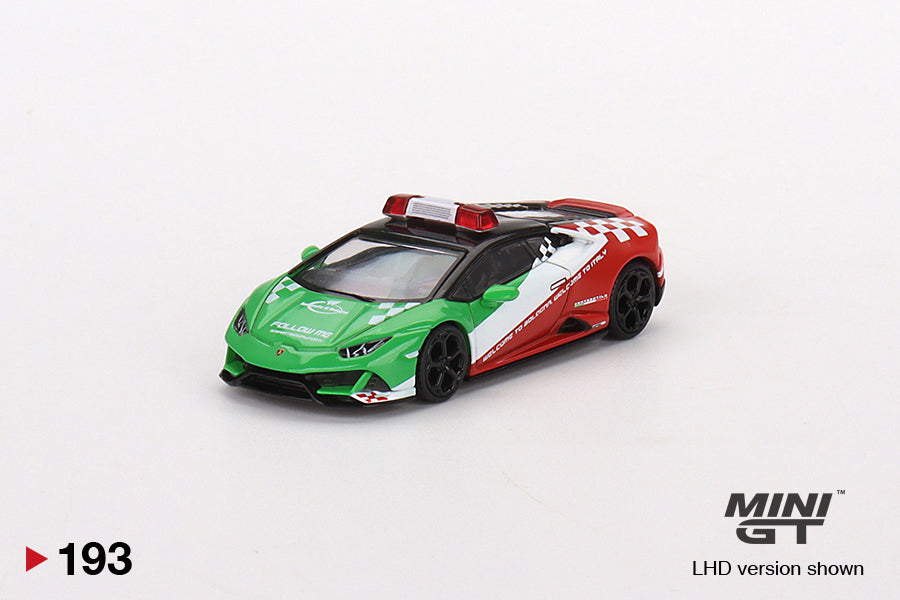 1:64 Mini GT #193 Lamborghini Huracán EVO Bologna Airport 2020 Follow-Me Car Limited Edition MGT00193
