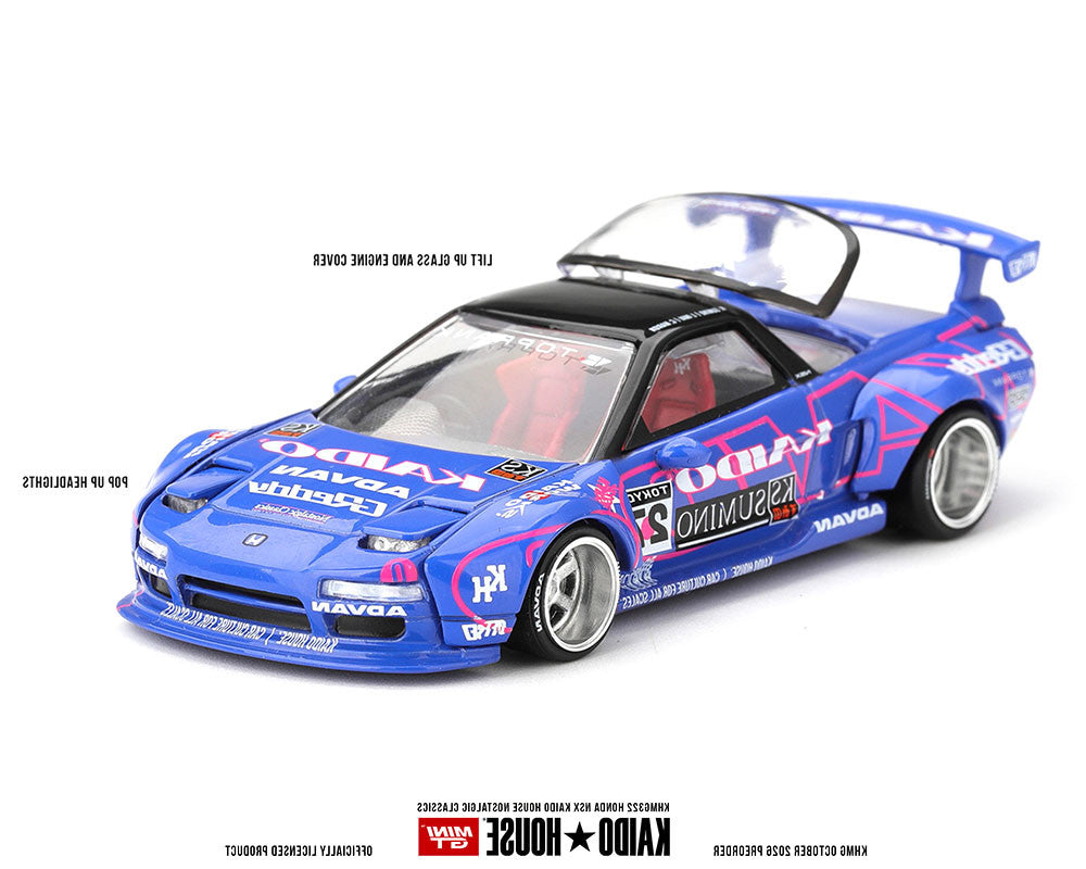 Pre-Order | 1:64 Kaido House x Mini GT Honda NSX Kaido House Nostalgic Classics – Blue Limited Edition KHMG322