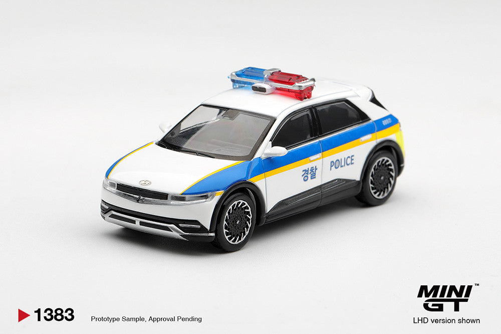 Pre-Order | 1:64 Mini GT #1383 Hyundai Ioniq 5 Police Car Korea Exclusive Limited Edition MGT001383