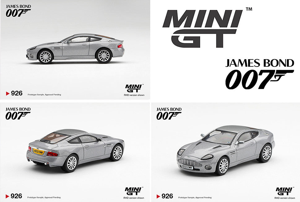 Pre-Order | 1:64 Mini GT #926 James Bond 007 Aston Martin V12 Vanquish “Die Another Day” English Packaging Limited Edition MGT00926-007E