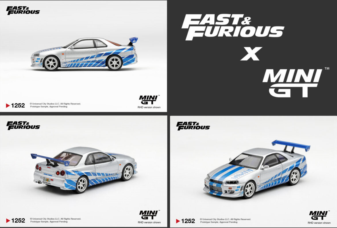 Pre-Order | 1:64 Mini GT #1252 Nissan Skyline GT-R C-West “2 Fast 2 Furious” Brian O’Conner Limited Edition MGT01252