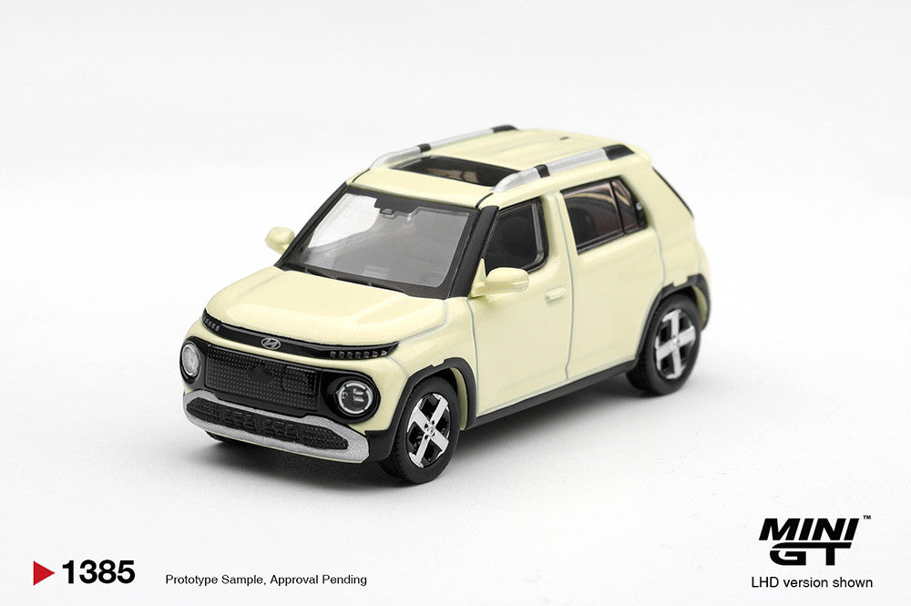 Pre-Order | 1:64 Mini GT #1385 Hyundai Casper Butter Cream Yellow Pearl Korea Exclusive Limited Edition MGT01385