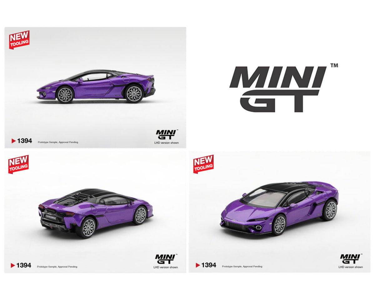 Pre-Order | 1:64 Mini GT #1394 Lamborghini Temerario Viola Pasifae Limited Edition MGT01394