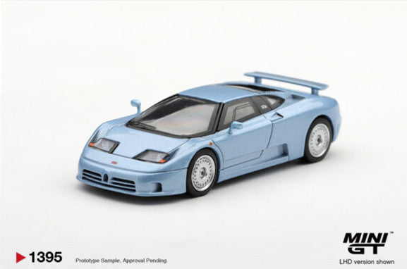 Pre-Order | 1:64 Mini GT #1395 Bugatti EB110 GT Azzurro Metallizzato Mondial de l’Automobile 1992 Limited Edition MGT01395