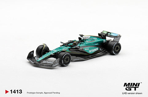Pre-Order | 1:64 Mini GT #1413 Aston Martin AMR24 #18 Lance Stroll 2024 F1 Las Vegas GP Limited Edition MGT01413