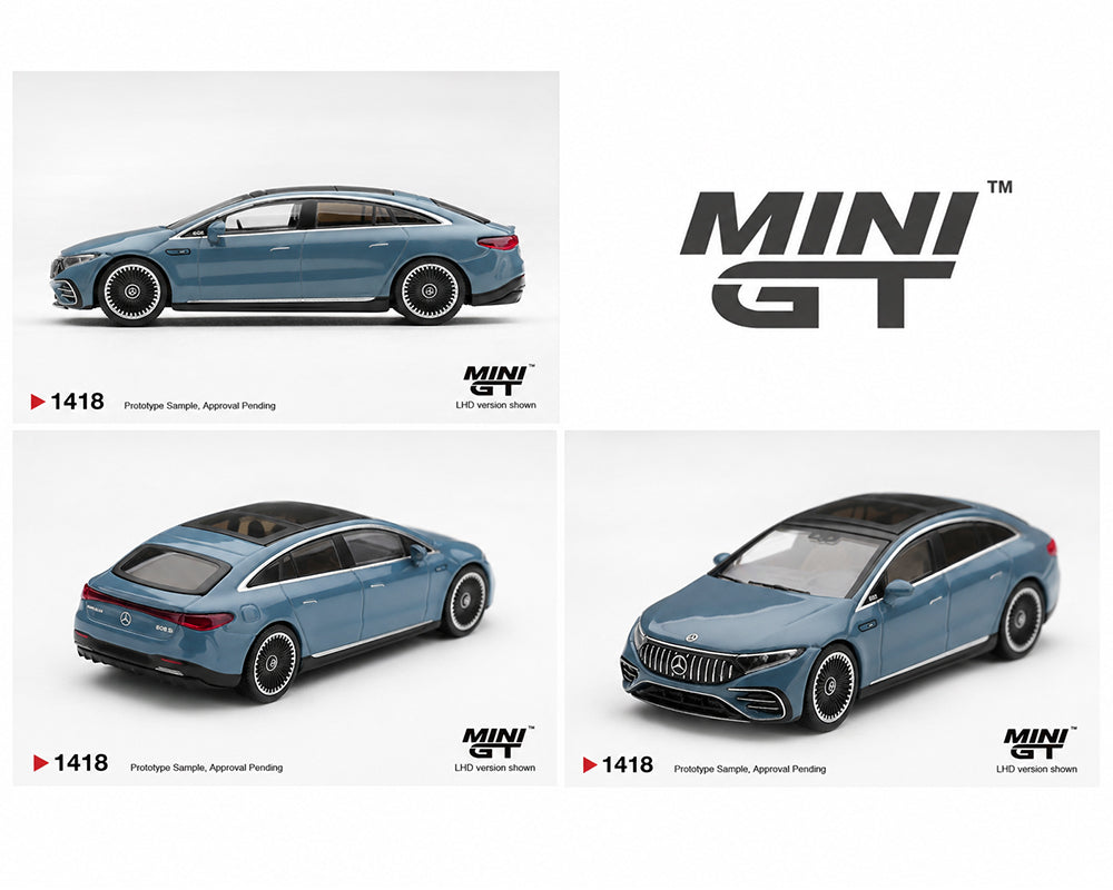 Pre-Order | 1:64 Mini GT #1418 Mercedes-AMG EQS 53 Blue Limited Edition MGT01418