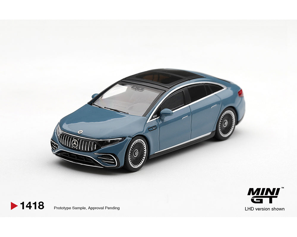 Pre-Order | 1:64 Mini GT #1418 Mercedes-AMG EQS 53 Blue Limited Edition MGT01418
