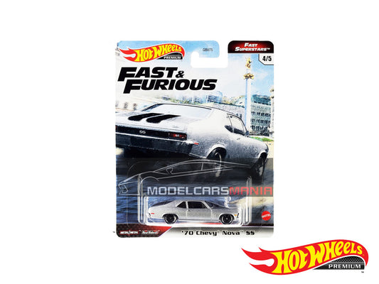 1:64 Hot Wheels 1970 Chevy Nova SS Fast & Furious M Case 2021 Fast Superstars GBW75-956M