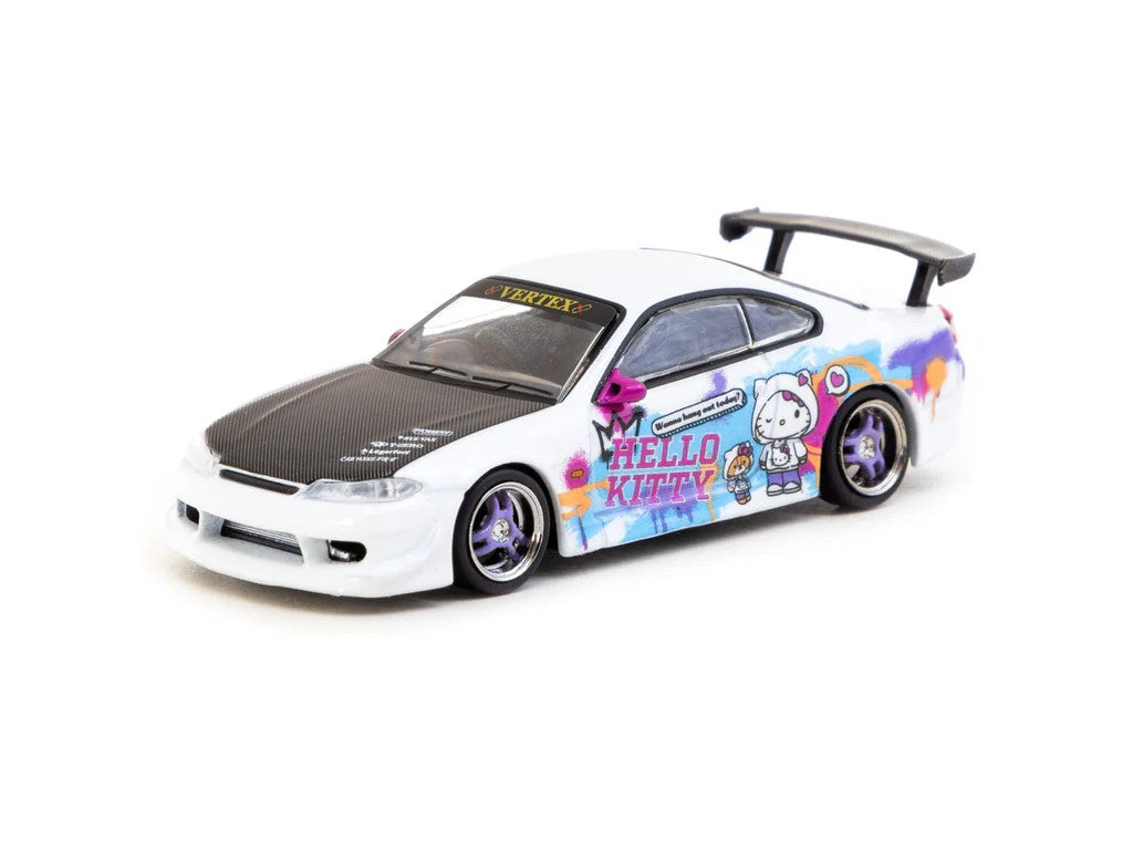 1:64 Tarmac Works Vertex Nissan Silvia S15 Hello Kitty Special Limited Edition Indonesia Exclusives T64G-023-HK2
