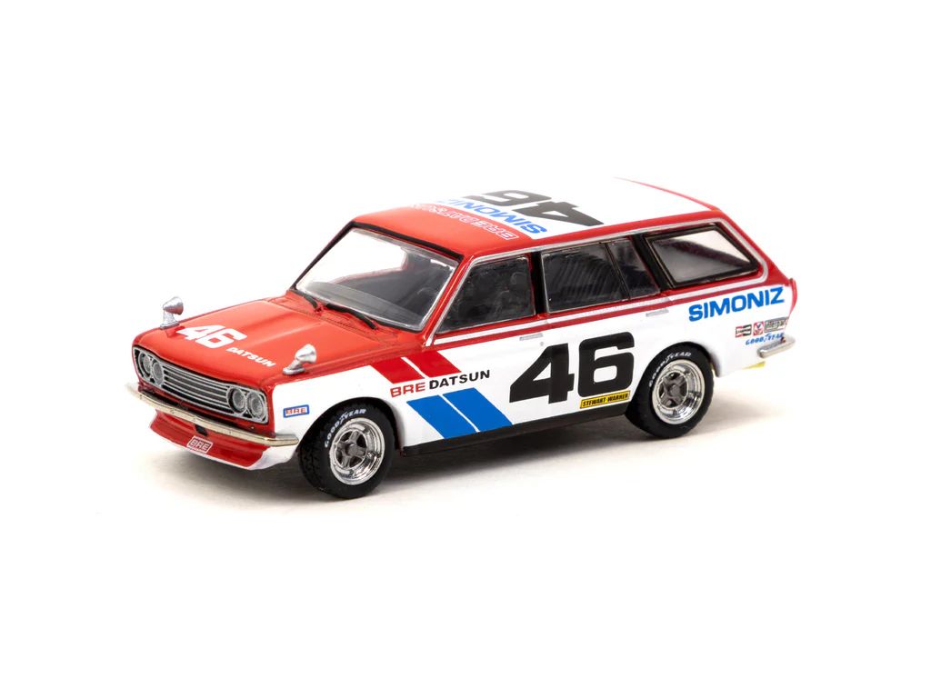 1:64 Tarmac Works Indonesia Exclusive Datsun Bluebird 510 Wagon BRE #46 Limited Edition T64G-026-BRE46