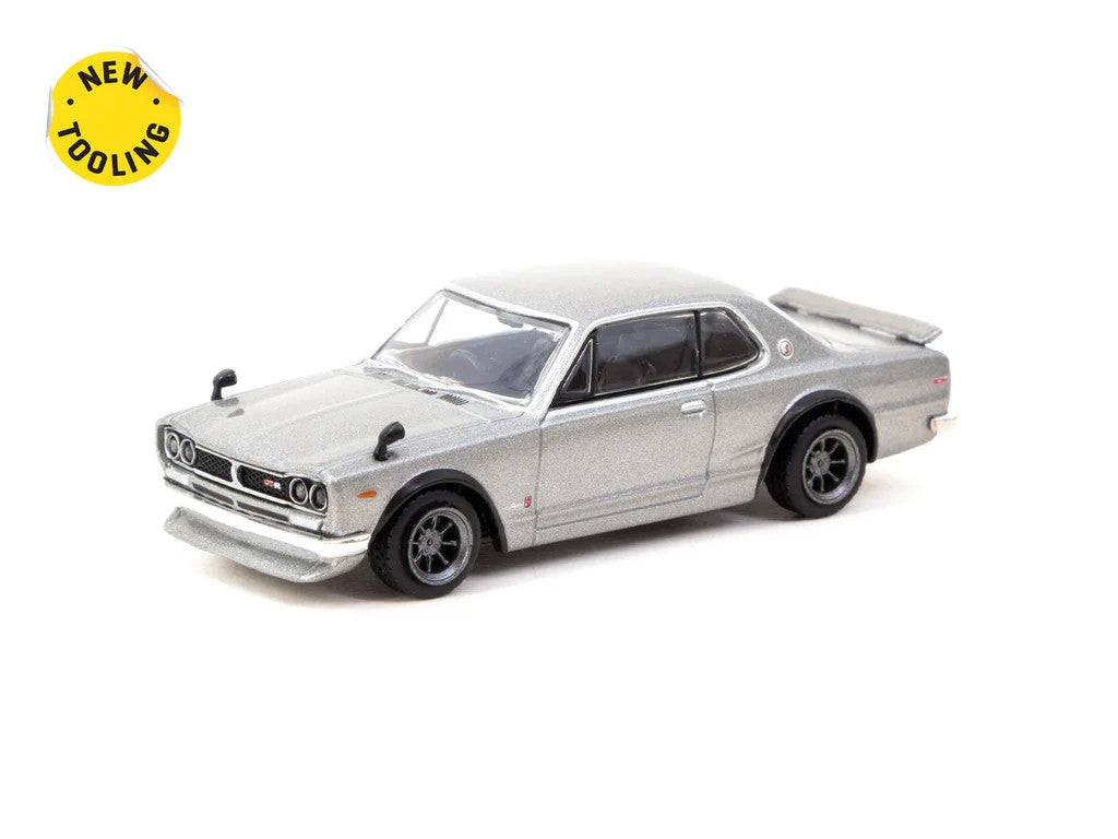 1:64 Tarmac Works Nissan Skyline 2000 GT-R (KPGC10) Silver Limited Edition T64G-043-SL