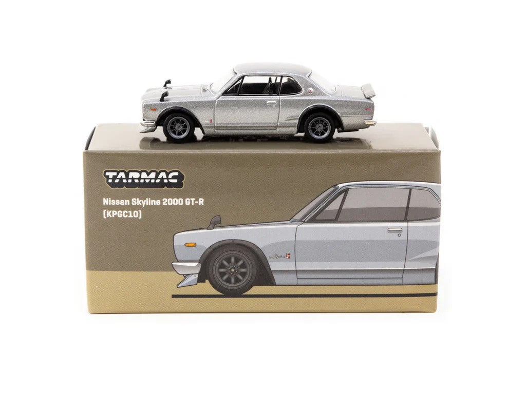 1:64 Tarmac Works Nissan Skyline 2000 GT-R (KPGC10) Silver Limited Edition T64G-043-SL