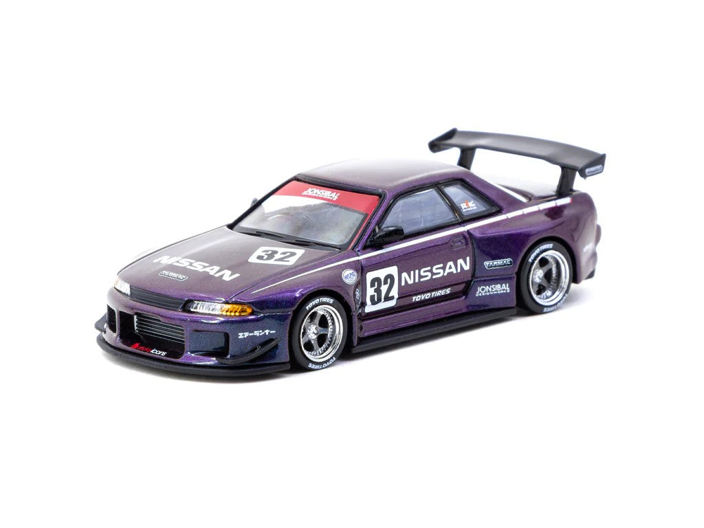 1:64 Tarmac Works Nissan Skyline (R32) Widebody Jonsibal Midnight purple Limited Edition T64G-061-MP