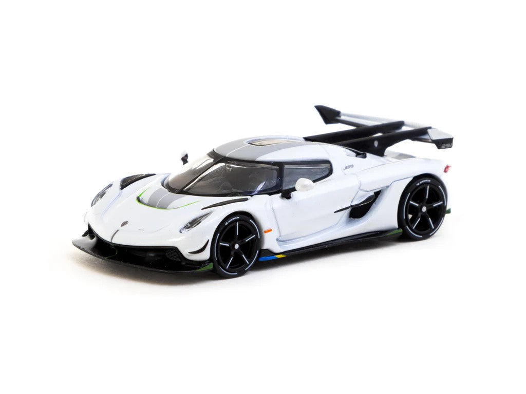 1:64 Tarmac Works Koenigsegg Jesko Attack with Trading Card White Limited Edition T64G-TL052-WH
