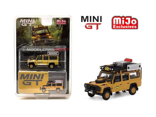 1:64 Mini GT #463 Land Rover Defender 110 1989 Camel Trophy Amazon Team France Limited Edition MGT00463