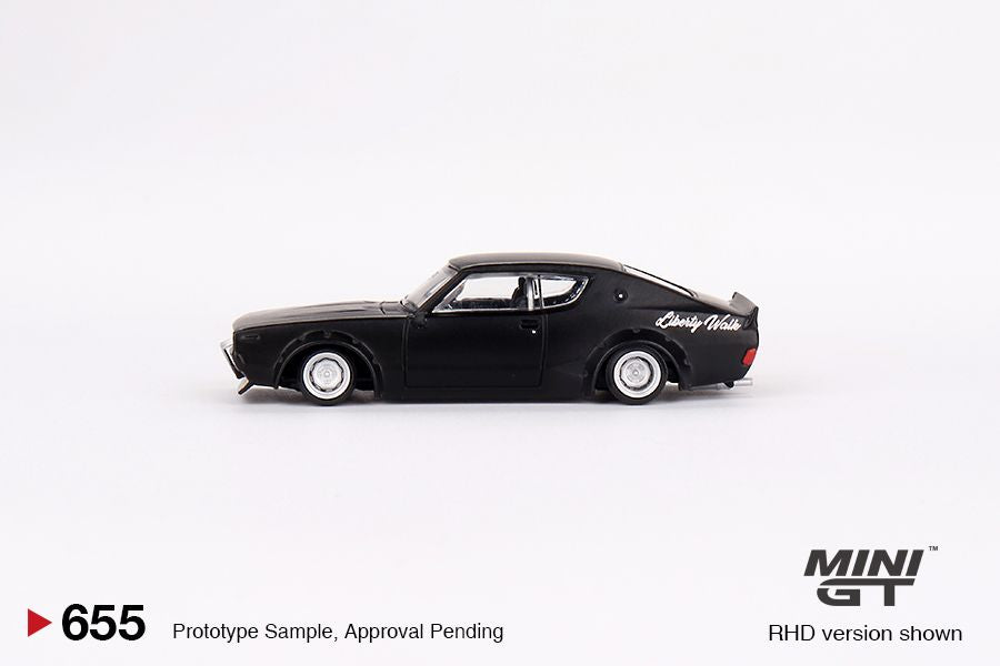 1:64 Mini GT #655 Nissan Skyline Kenmeri Liberty Walk Matt Black Limited Edition MGT00655