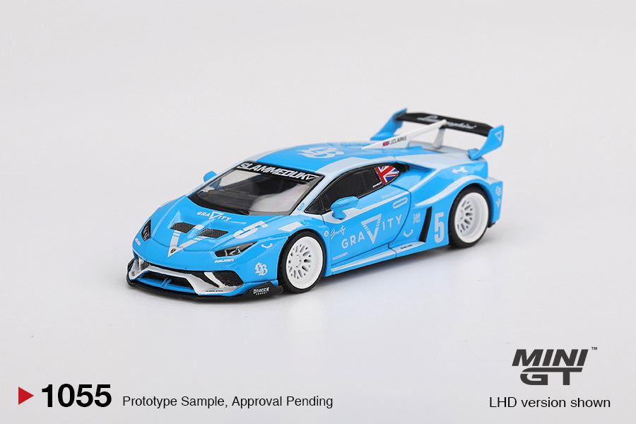 1:64 Mini GT #1055 LB★WORKS Lamborghini Huracán GT GRAVITY Blue Limited Edition mgt01055