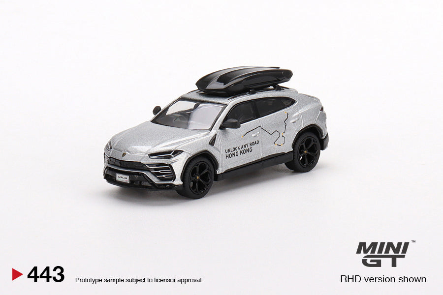 1:64 Mini GT #443 Lamborghini Urus “UNLOCK ANY ROAD HONG KONG”  Hong Kong Exclusives Limited Edition MGT00443