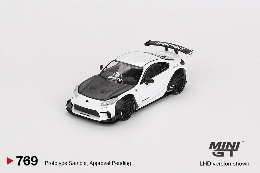 1/64 Mini GT #769 Toyota GR86 LB Nation White Limited Edition MGT00769