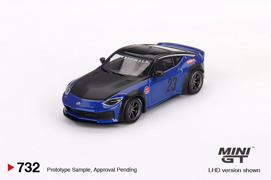 1/64 Mini GT #732 Nissan Z LB-NATION WORKS Serian Blue Limited Edition MGT00732