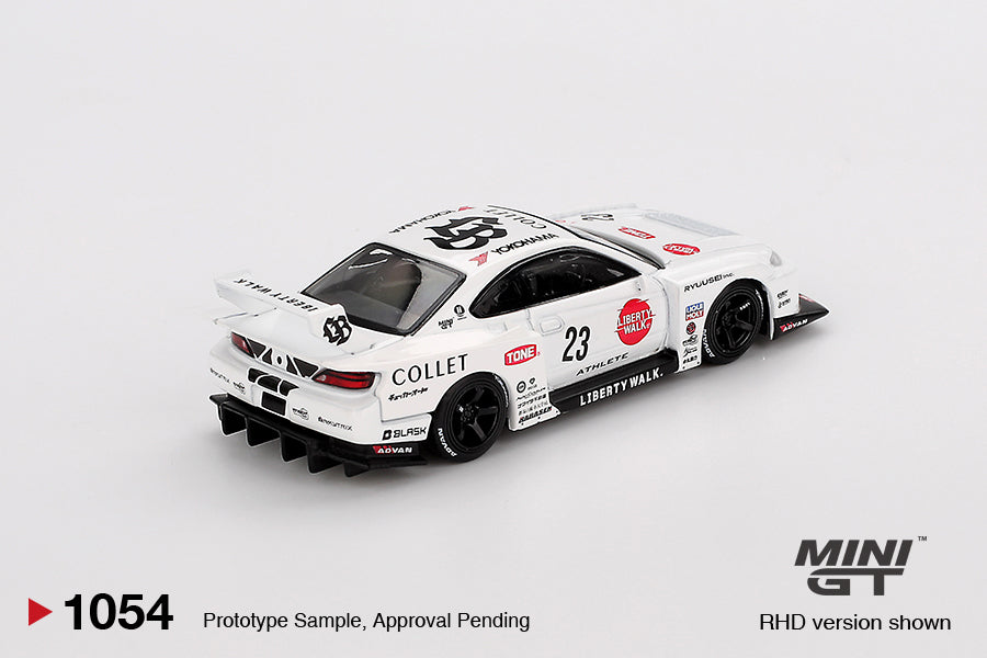 1:64 Mini GT #1054 Nissan LB-Super Silhouette S15 SILVIA ATHLETE White Limited Edition mgt01054
