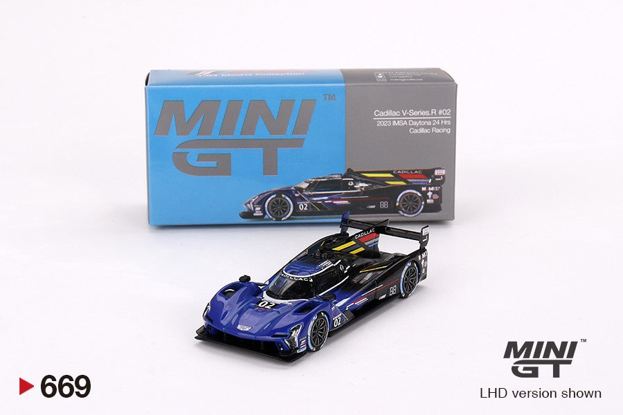 1/64 Mini GT #669 Cadillac V-Series.R #02 Cadillac Racing 2023 IMSA Daytona 24 Hrs Limited Edition mgt00669