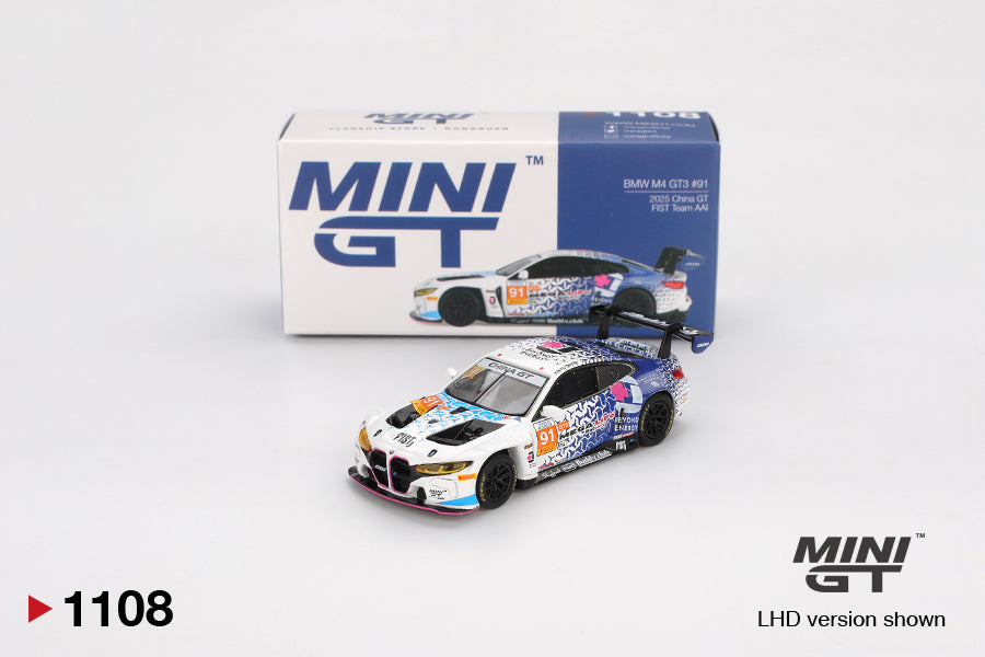 1/64 Mini GT #1108 BMW M4 GT3 #91 FIST Team AAI 2025 China GT Exclusive Limited Edition MGT01108